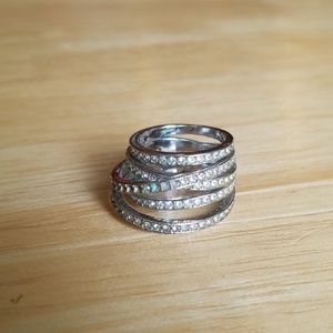 Swarovski Crystal 3d Statement Wrap Ring SZ 6